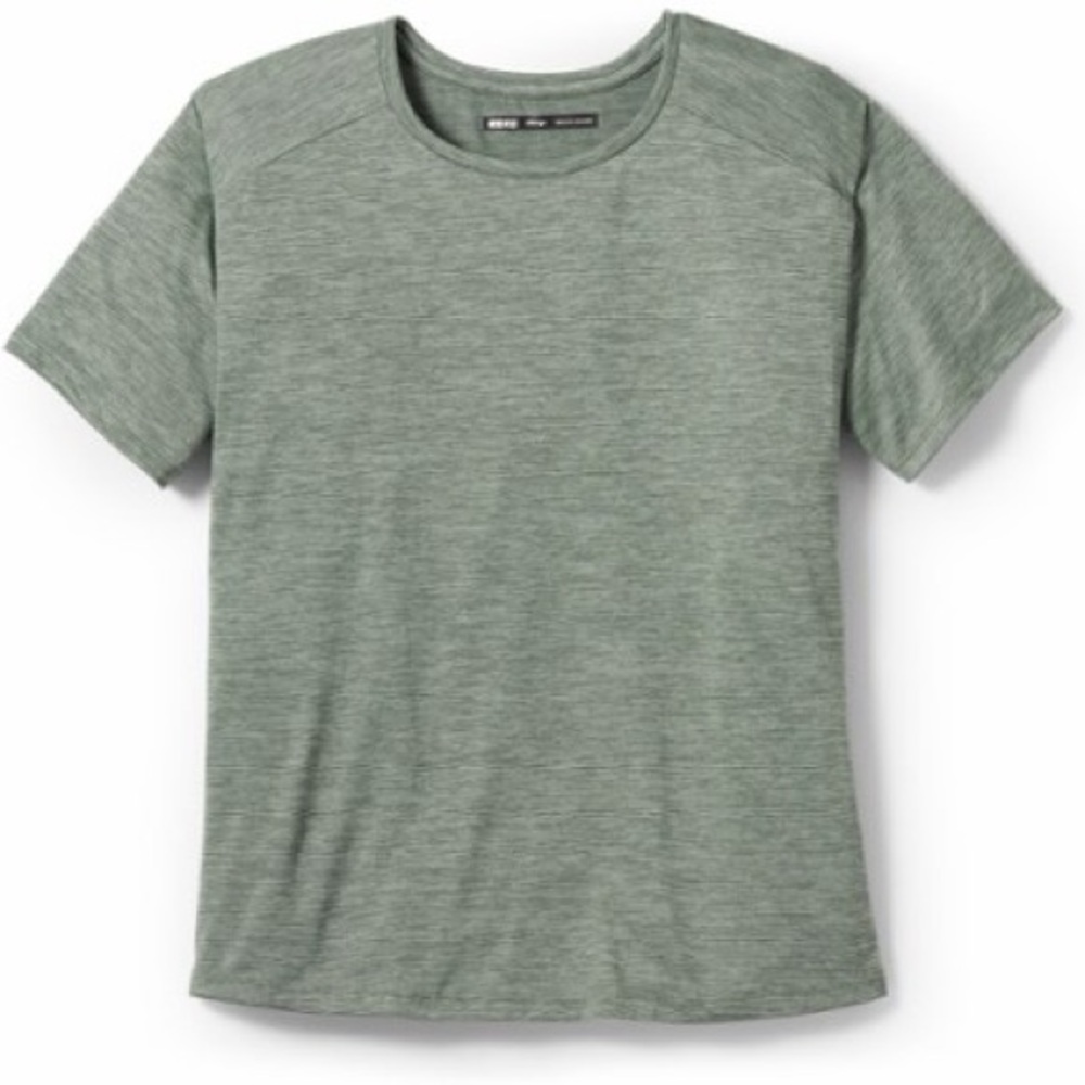 REI Womens Active Pursuits T-Shirt green short sleeve outdoor active hiking